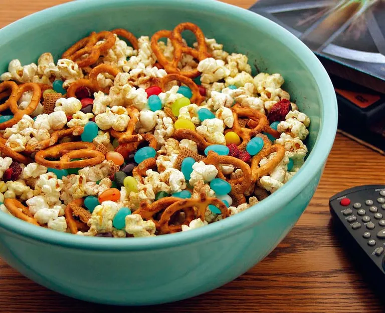 Commercial Movie Night Snack Mix with Buttered Popcorn jelly beans
